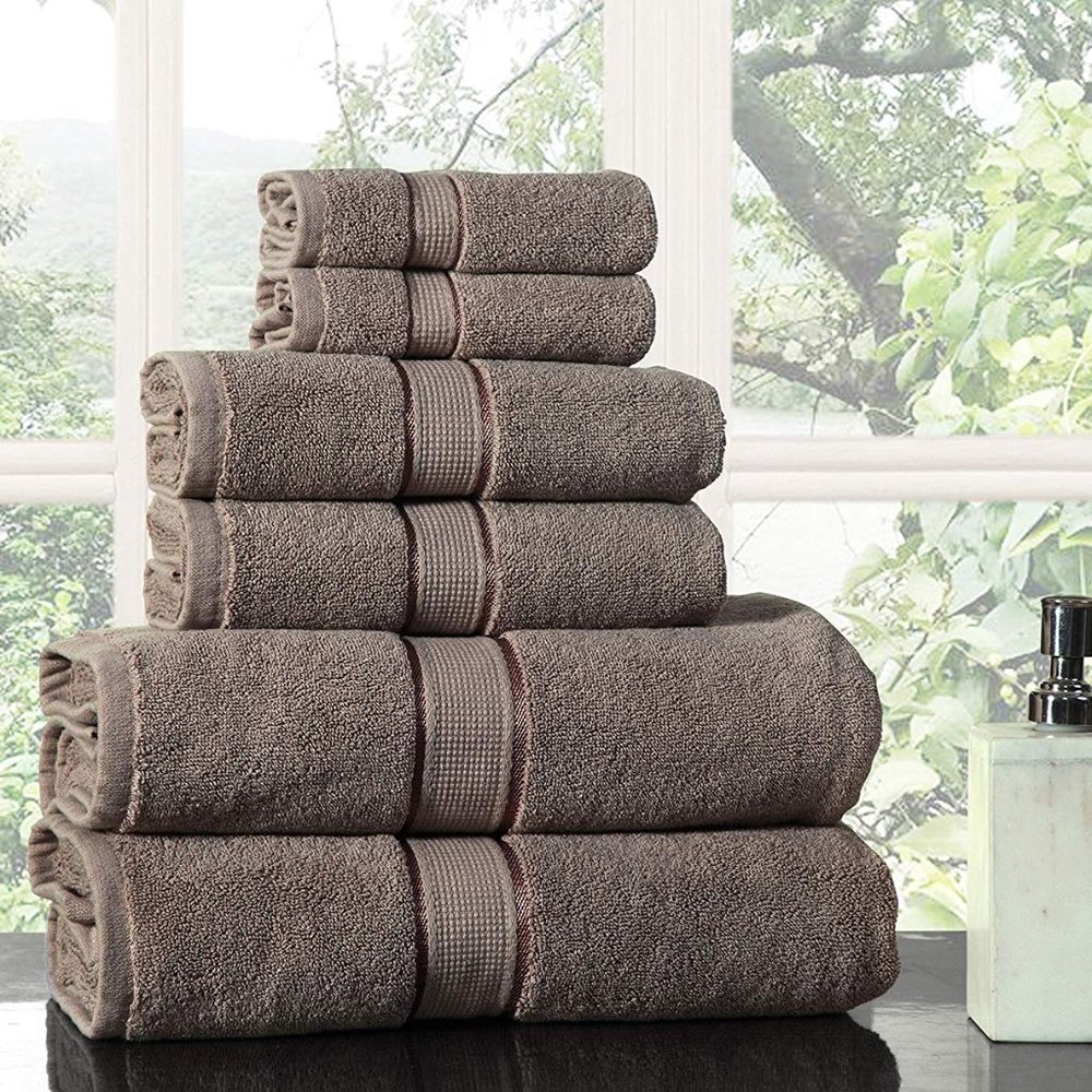 100% Cotton Bath Towels 600 GSM 6PC